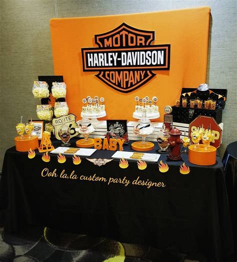 harley davidson decorations for a party|harley davidson themed baby shower.